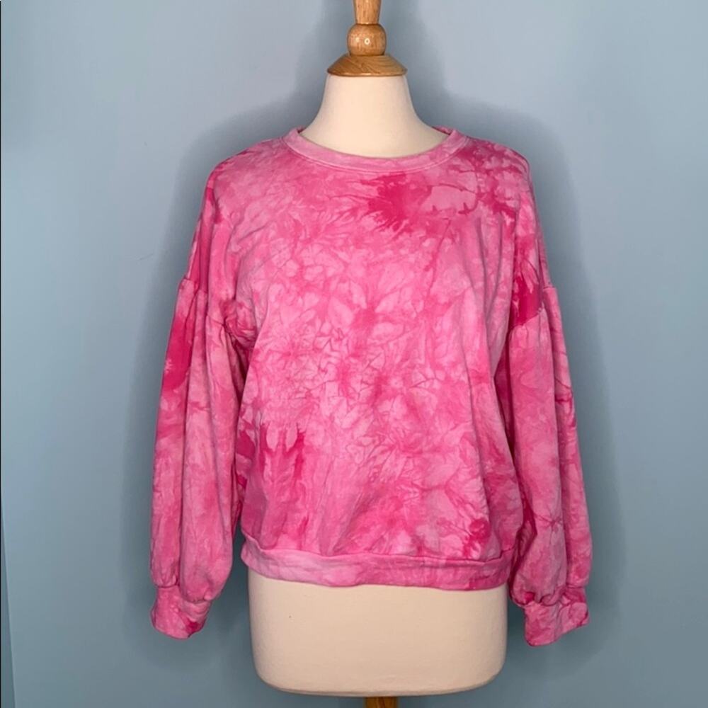 Pink Tie Dye Pullover Sweater R22
